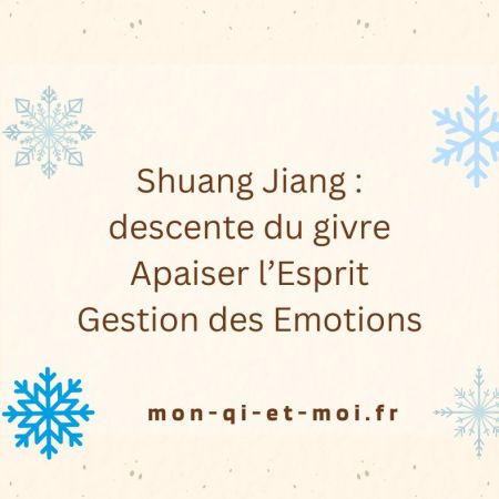 Shuang Jiang : « Descente du Givre » (23 octobre au 7 novembre) - « Apaiser l’Esprit - Gestion des Émotions »