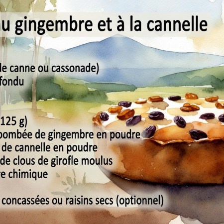 Yang Sheng Fa de la « Grande Neige (Da Xue) » : Gâteau moelleux au gingembre et à la cannelle : Aliment-Médecine